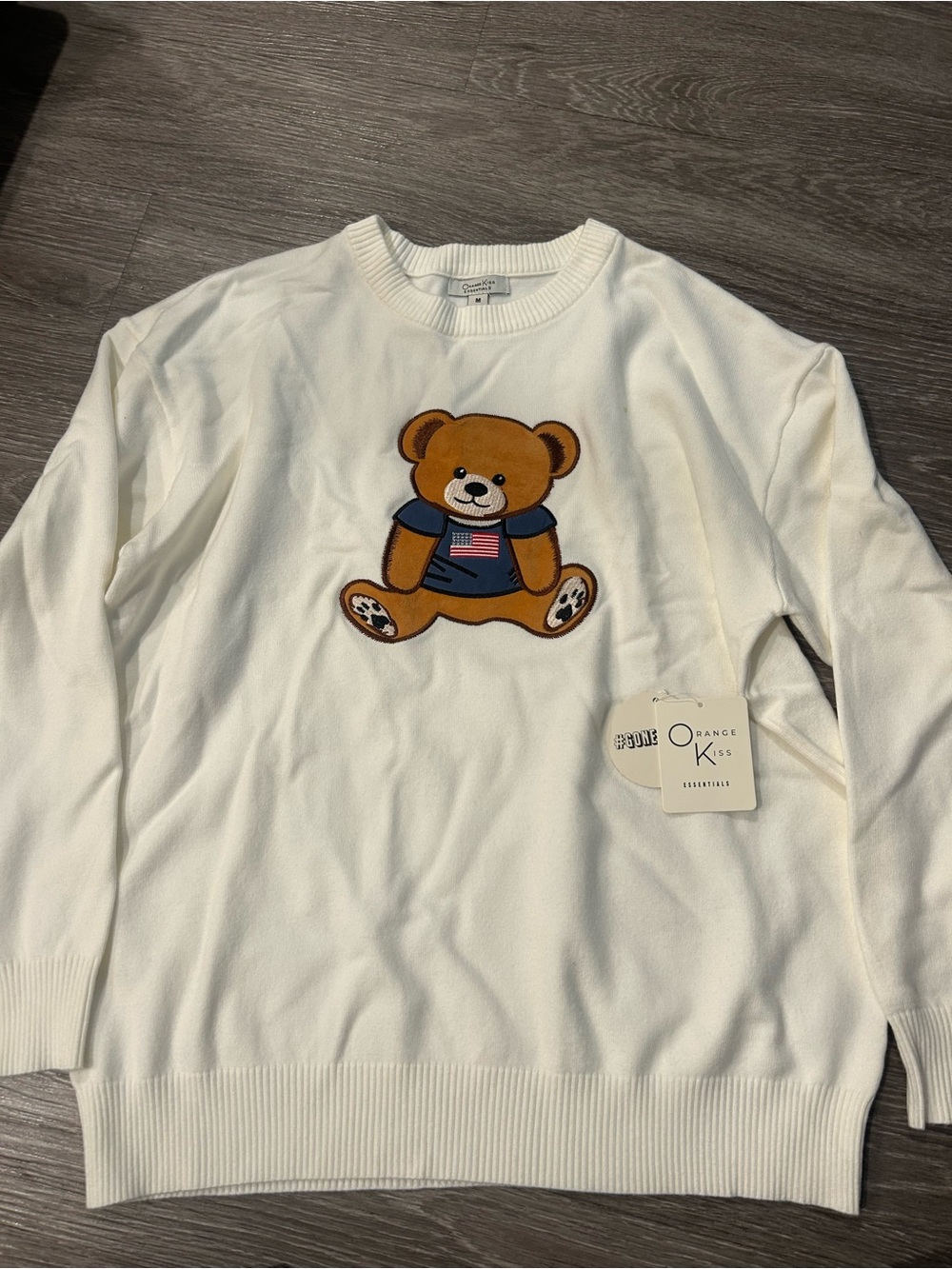 Orange kiss viral crewneck size medium